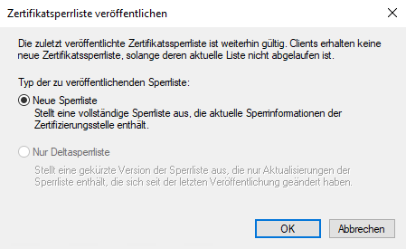 PKI01 Sperrliste Publishen 2