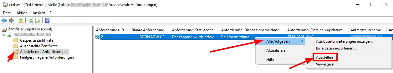 PKI02 ausstehende Requests