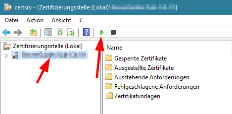 PKI02 Dienst starten