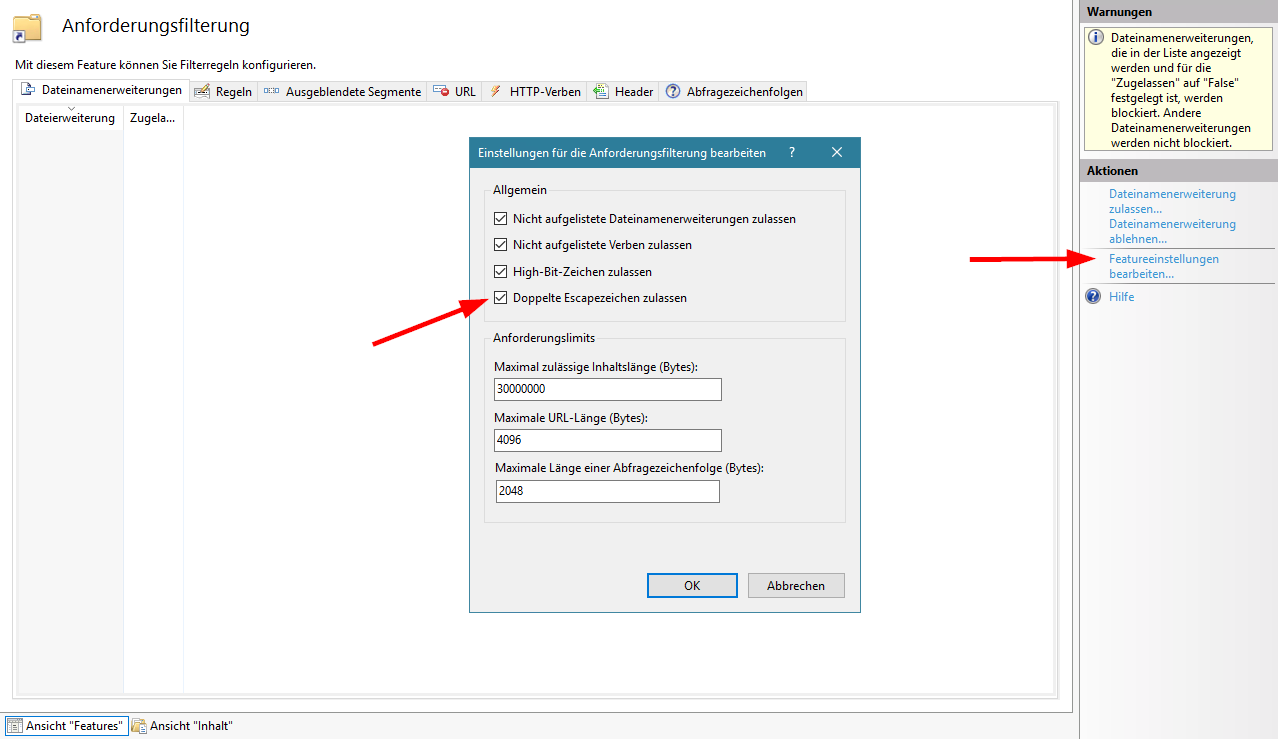 PKI02 IIS Filter Konfiguration