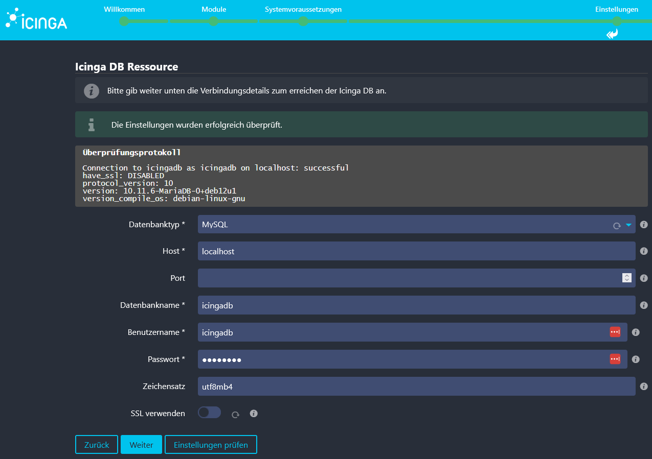 Config IcingaDB Check