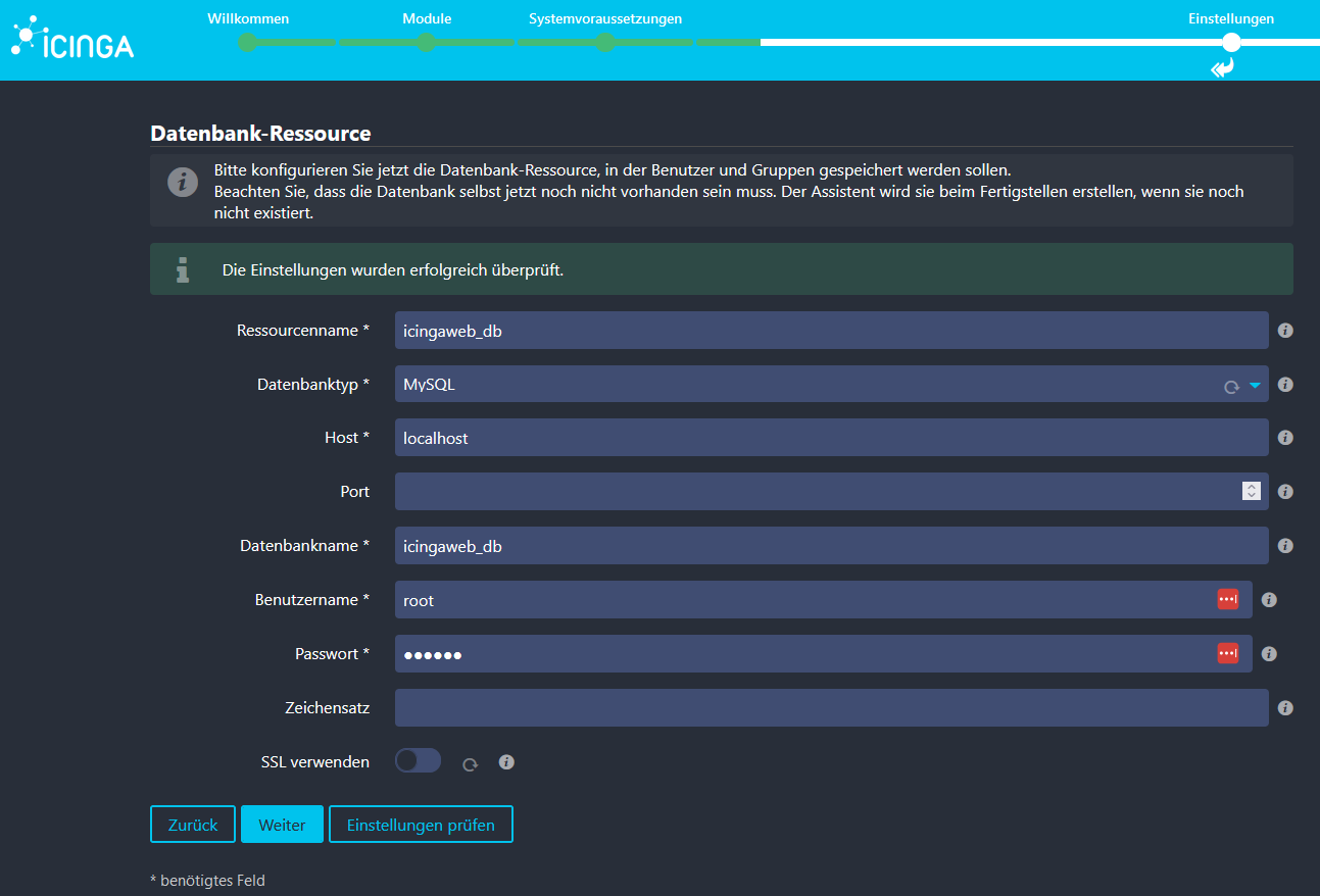 Config User DB Check